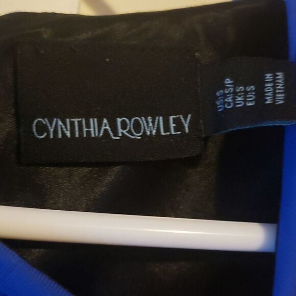 Cynthia Rowley Womens Sleeveless Fit and Flare Blue Dress with Pockets Sz Small - Picture 4 of 4